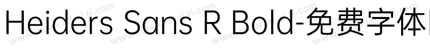 Heiders Sans R Bold字体转换